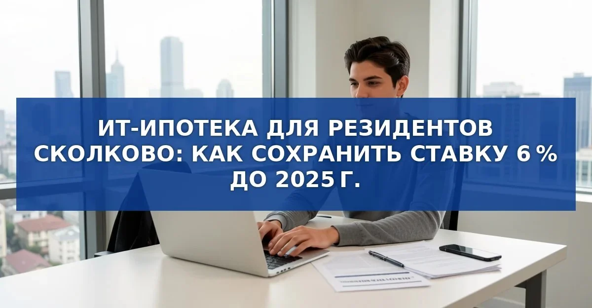 ИТ‑ипотека для резидентов Сколково: льготная ставка 6 % сохраняется до 2025 года