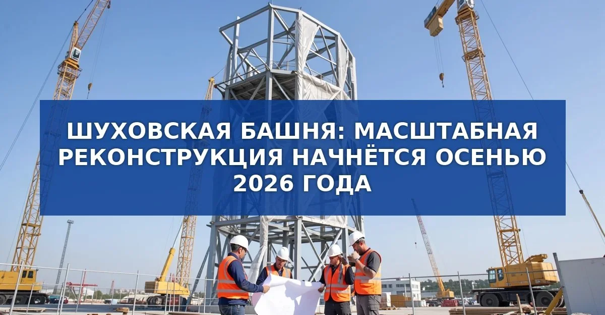 Шуховская башня: масштабная реконструкция начнётся осенью 2026 года