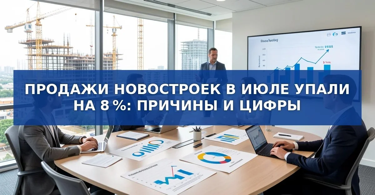 Продажи новостроек в июле упали на 8%, но цены продолжают расти