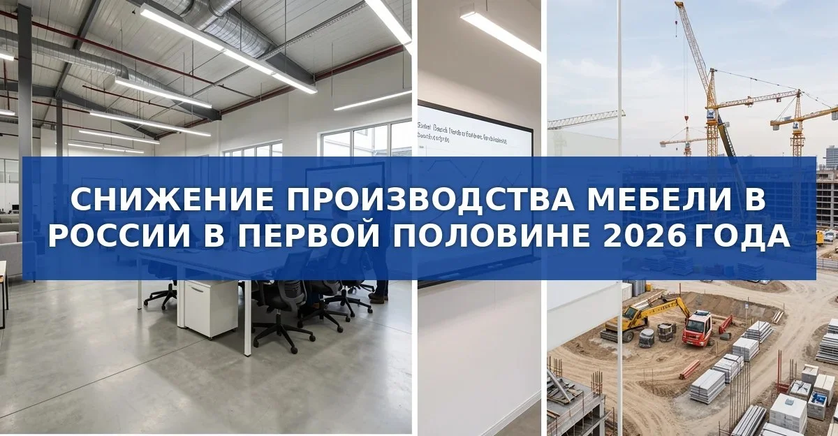 Снижение производства мебели в России в первой половине 2026 года: причины и последствия