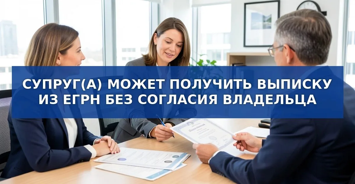 Супруг(а) собственника недвижимости может получить выписку из ЕГРН без его согласия