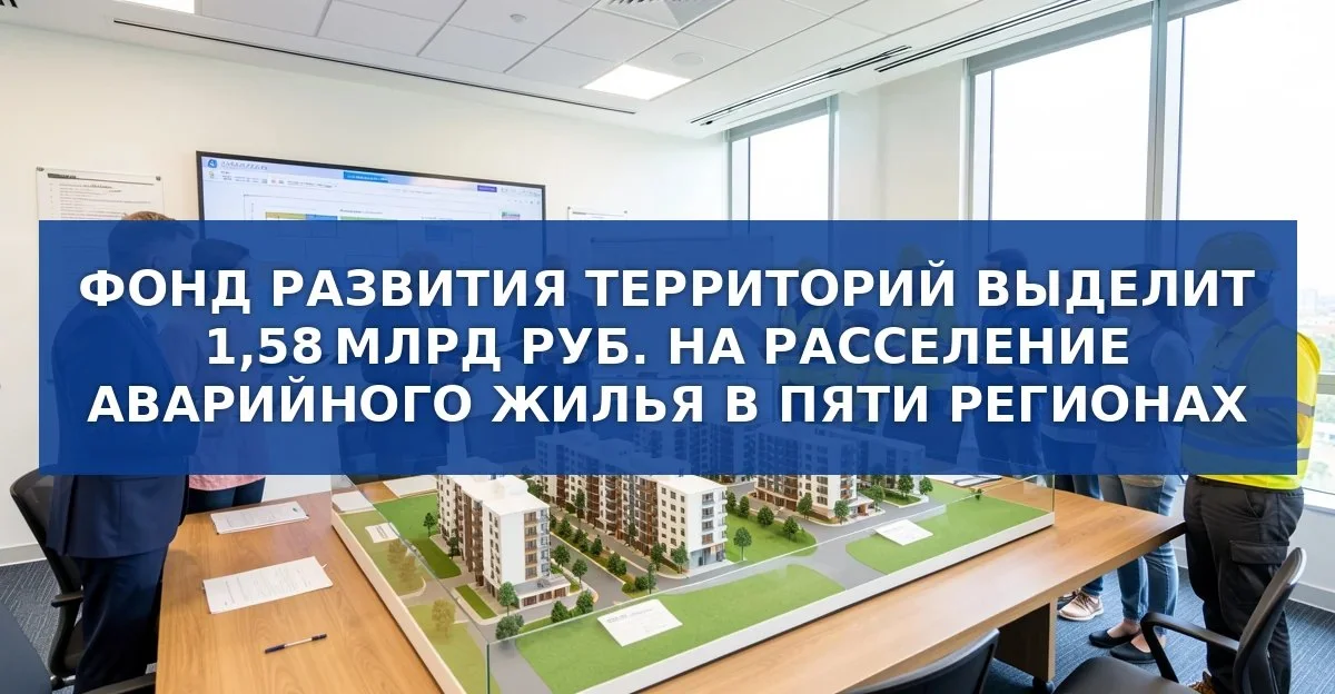Фонд развития территорий выделит 1,58 млрд рублей на переселение жителей аварийного жилья в пяти регионах