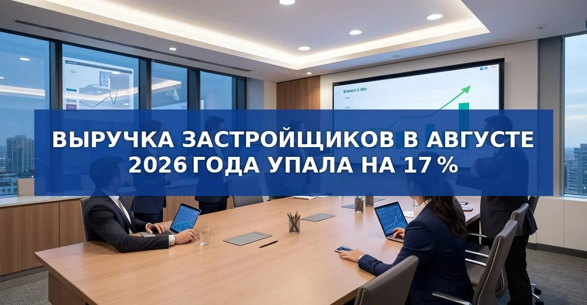 Выручка застройщиков в августе 2026 года упала на 17 %: причины и последствия