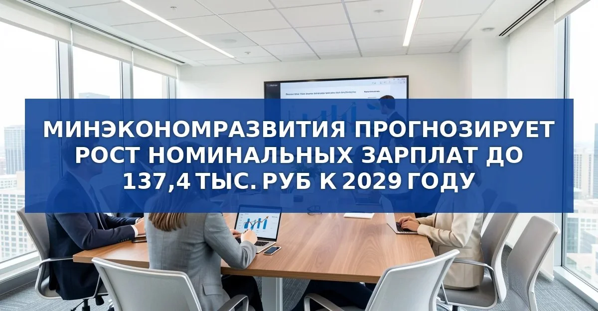 Прогноз Минэкономразвития: к 2029 году средняя номинальная зарплата достигнет 137,4 тыс. руб.