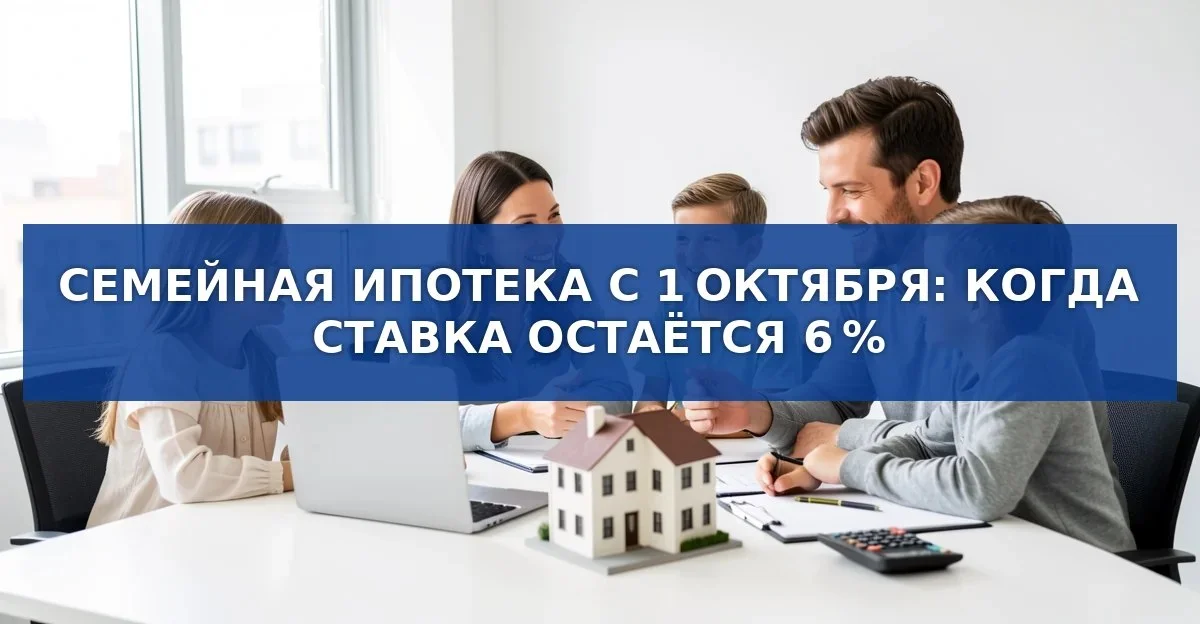 Новые правила семейной ипотеки с 1 октября 2026 года: что изменилось и как действовать