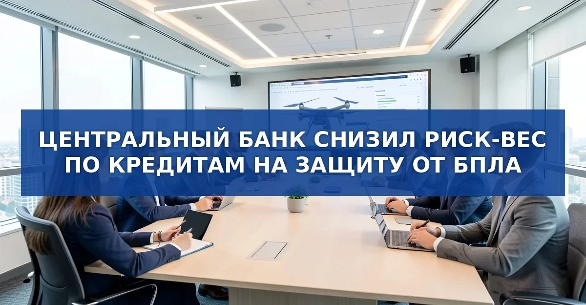Центробанк снизил риск‑вес по кредитам на защиту от дронов