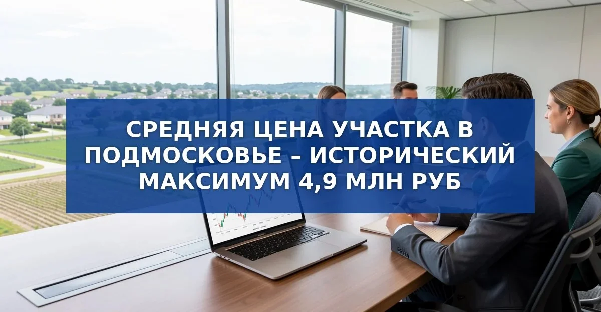 Средняя цена земельного участка в Подмосковье достигла рекордного уровня