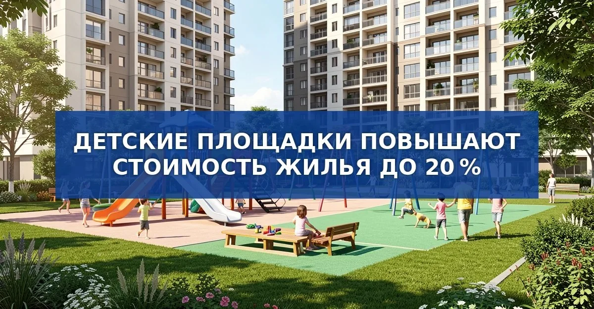 Как детские площадки повышают стоимость жилья: от 5 до 20 % за счёт продуманного благоустройства