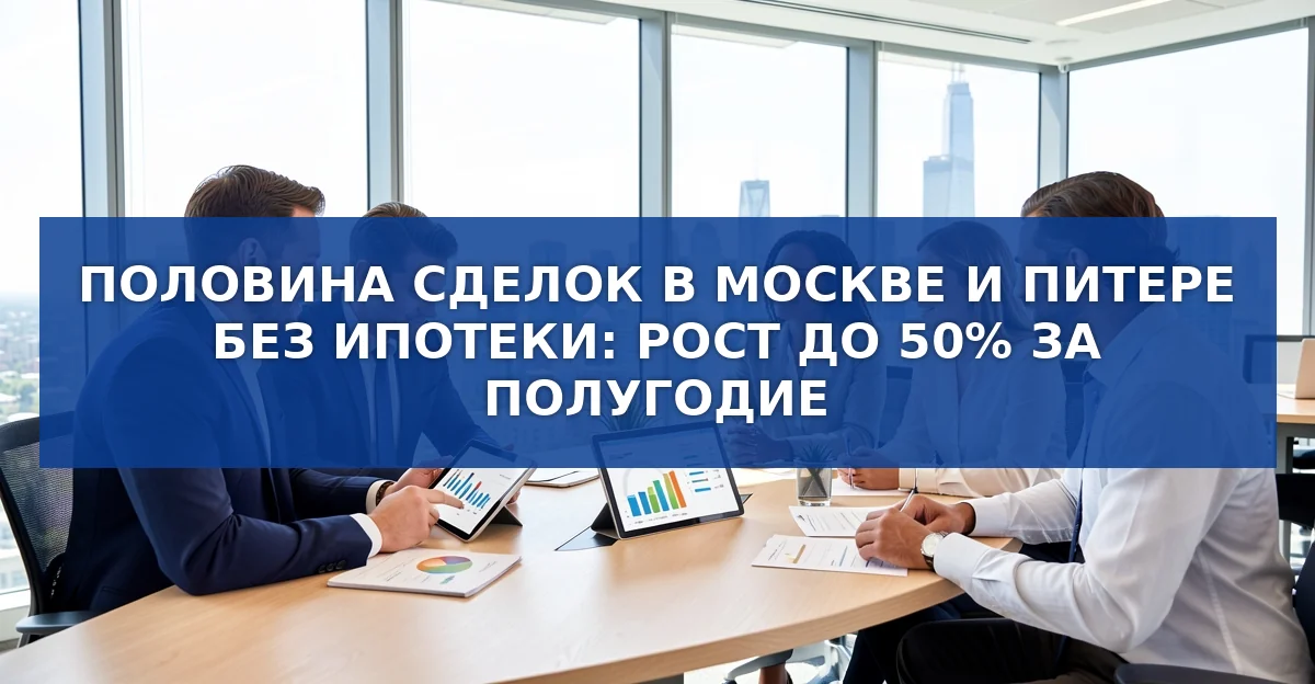 Половина сделок в Москве и Петербурге оформляются без ипотеки