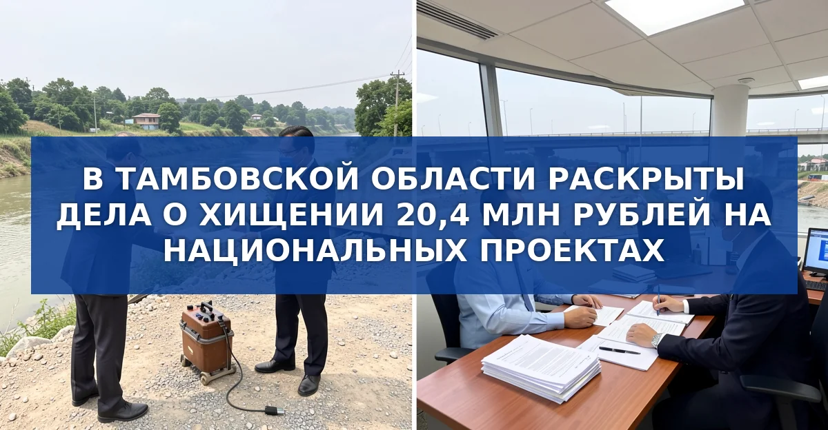 Тамбовская область: раскрыты схемы хищения 20,4 млн рублей из национальных проектов