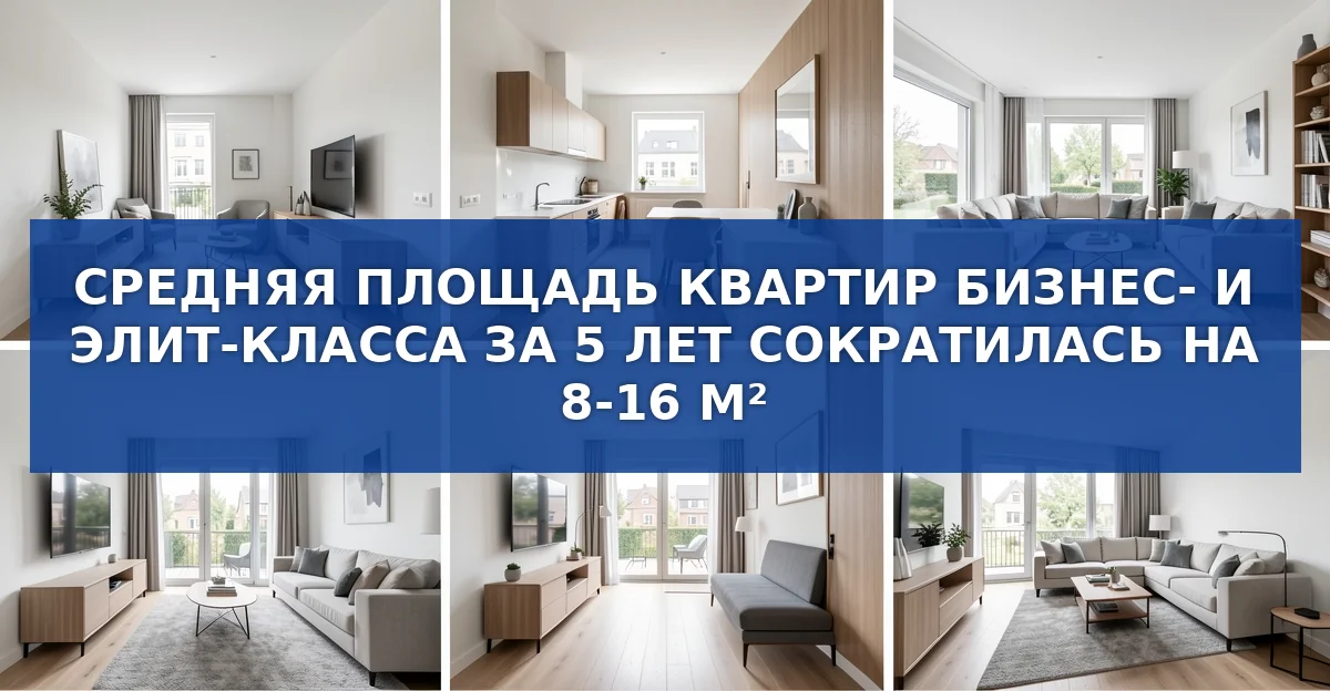 Площадь новых квартир бизнес‑ и элит‑класса сокращается: что это значит для покупателей