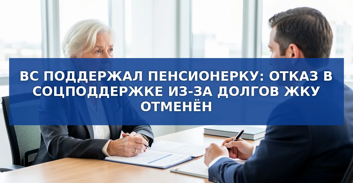 Верховный суд отменил отказ в соцподдержке пенсионерке из‑за долгов по ЖКУ