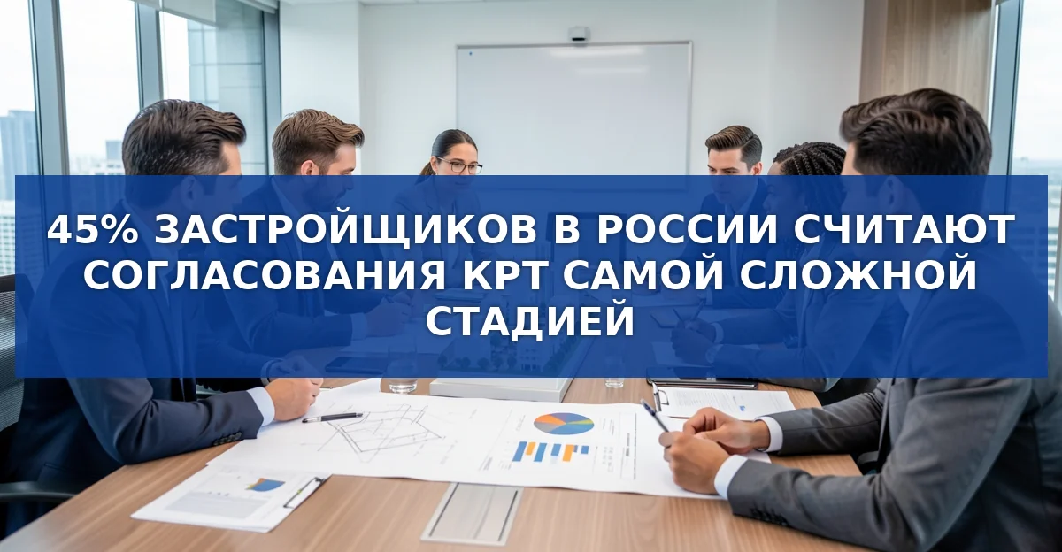 ПОЛОВИНА КРУПНЫХ ЗАСТРОЙЩИКОВ СТАЛКИВАЕТСЯ С ПРОБЛЕМАМИ СОГЛАСОВАНИЙ КРТ