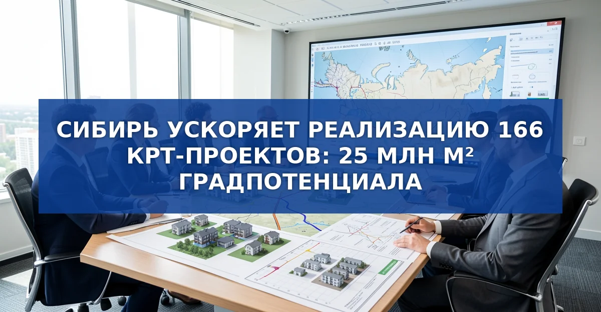 Сибирь ускоряет развитие: 166 проектов КРТ уже реализованы, почти 25 млн м² жилья