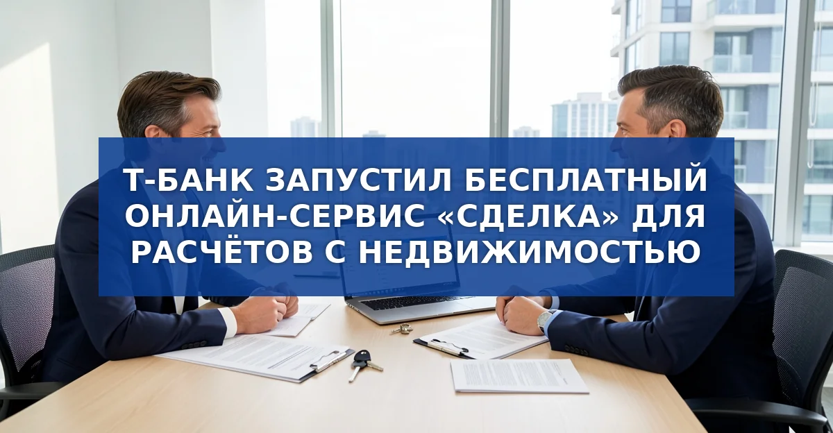 Т‑Банк запустил бесплатный онлайн‑сервис «Сделка» для безопасных сделок с недвижимостью