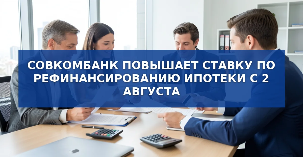 Совкомбанк повышает ставку рефинансирования ипотеки до 17,99 %