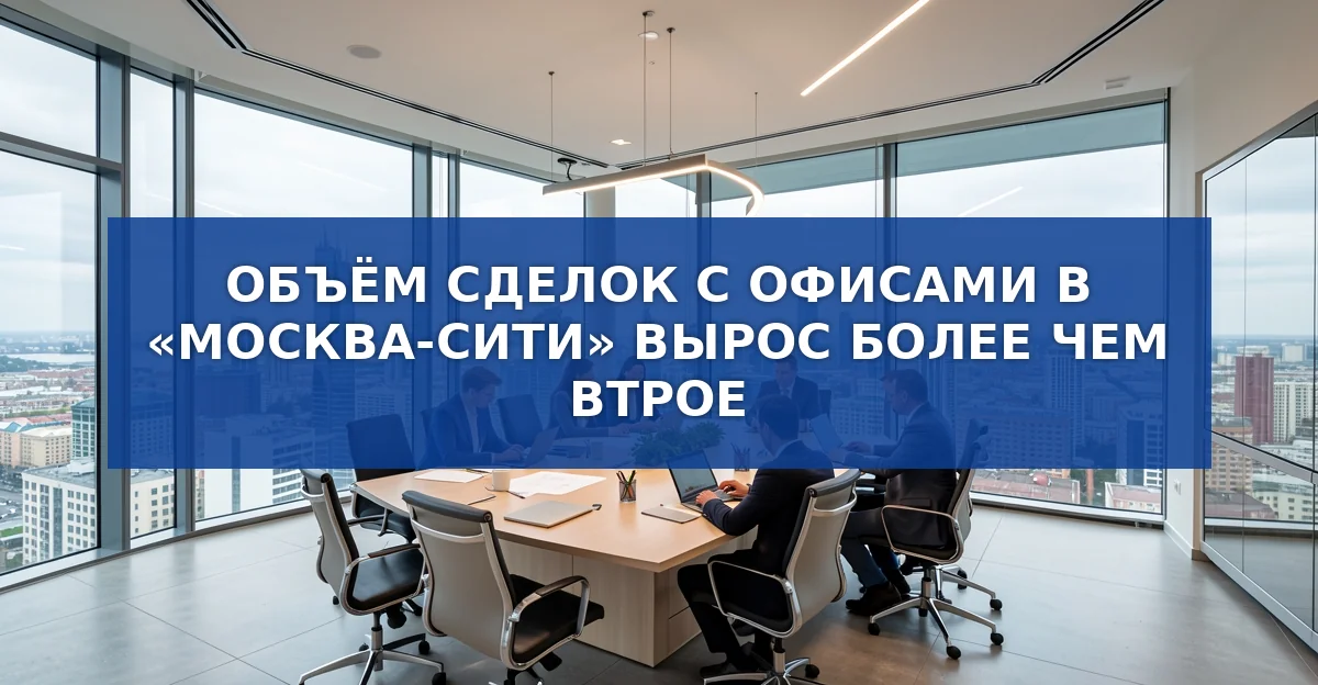Объём сделок с офисами в Москва‑Сити за первое полугодие 2026 года вырос более чем втрое