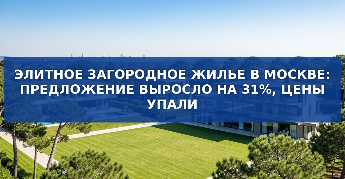 Элитное загородное жильё: рост предложения и падение цен в Подмосковье