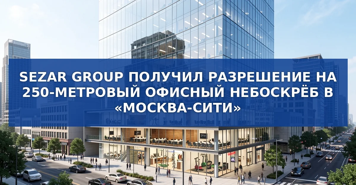 Sezar Group получил разрешение на строительство 250‑метрового офисного небоскрёба в Москва‑Сити