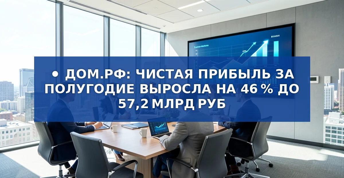 Чистая прибыль ДОМ.РФ за первое полугодие 2026 г. выросла на 46 %