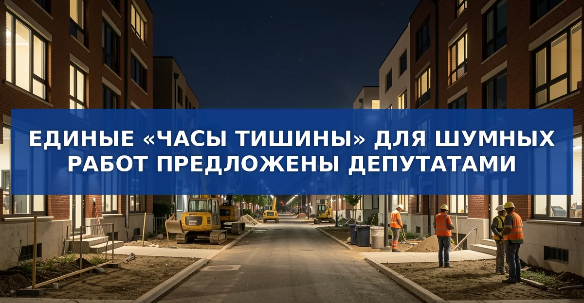 Единые часы тишины: законопроект о запрете шумных работ ночью