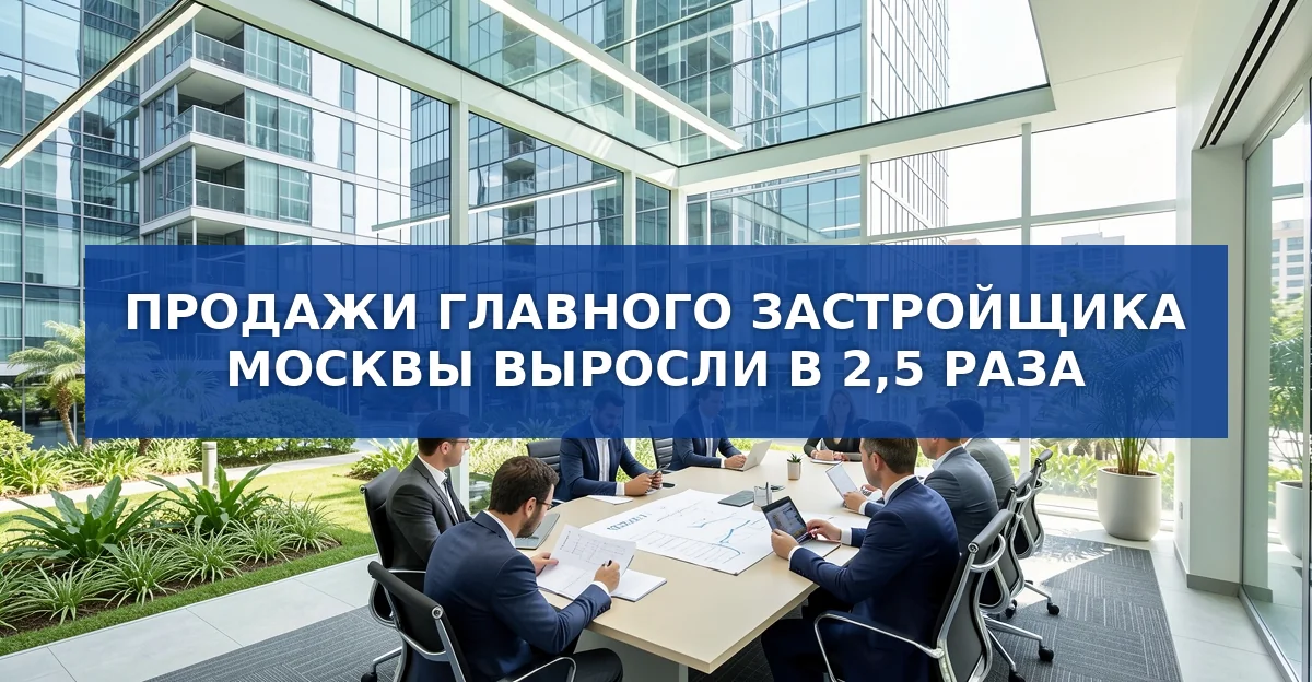 Продажи у главного московского застройщика выросли в 2,5 раза за полугодие