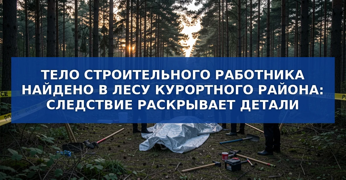 Тело строительного работника нашли в лесу Курортного района: следствие раскрывает детали смерти
