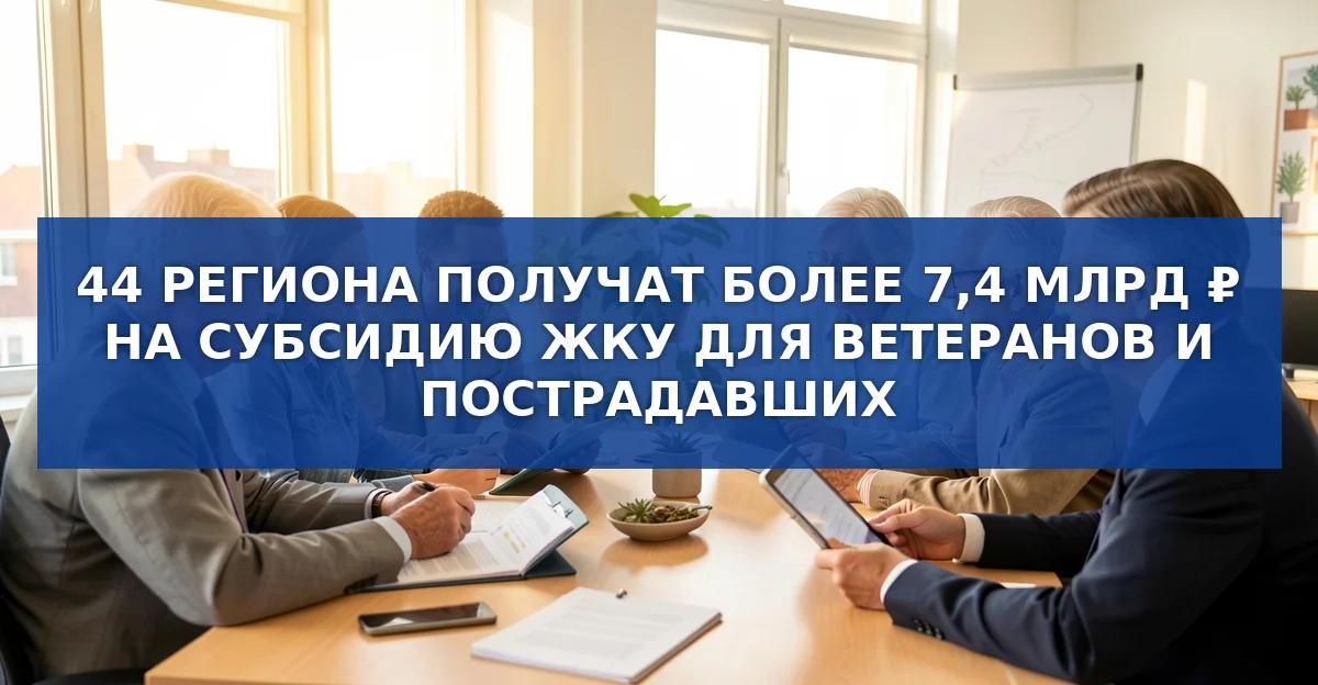 Госпрограмма поддержки ЖКУ в 44 регионах: 7,4 млрд рублей для самых уязвимых
