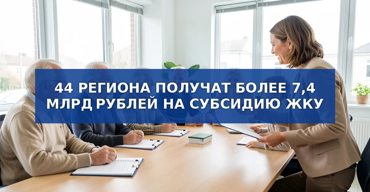 Субсидия на оплату ЖКУ: более 7,4 млрд рублей для ветеранов и уязвимых групп в 44 регионах