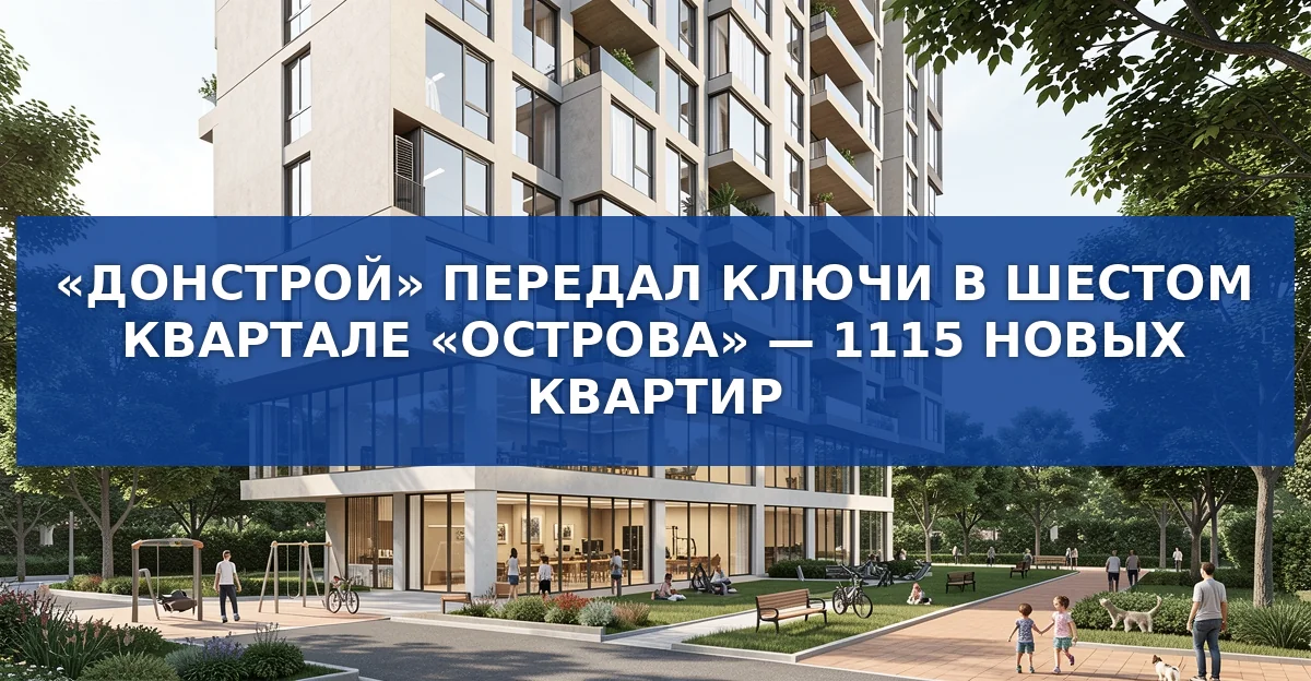 Донстрой передал ключи более тысячи квартир в новом квартале «Остров» в Мневниковской пойме