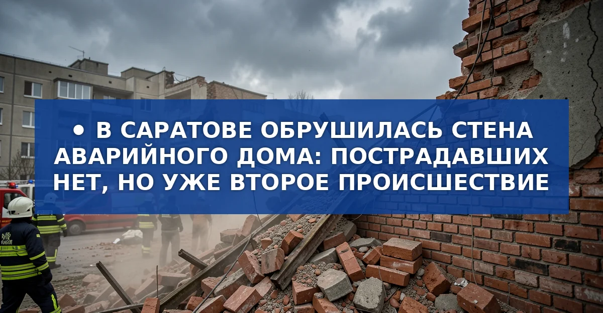 В Саратове обрушилась часть кирпичной стены в жилом доме: причины, последствия и планы властей
