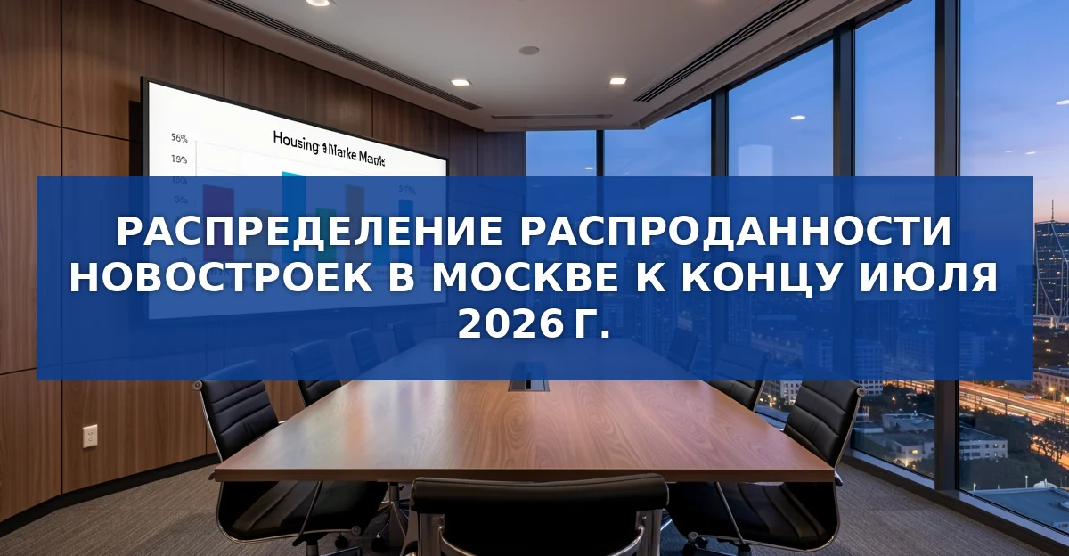 Распроданность новостроек в Москве к концу июля 2026 г.: рост в большинстве сегментов и падение премиума