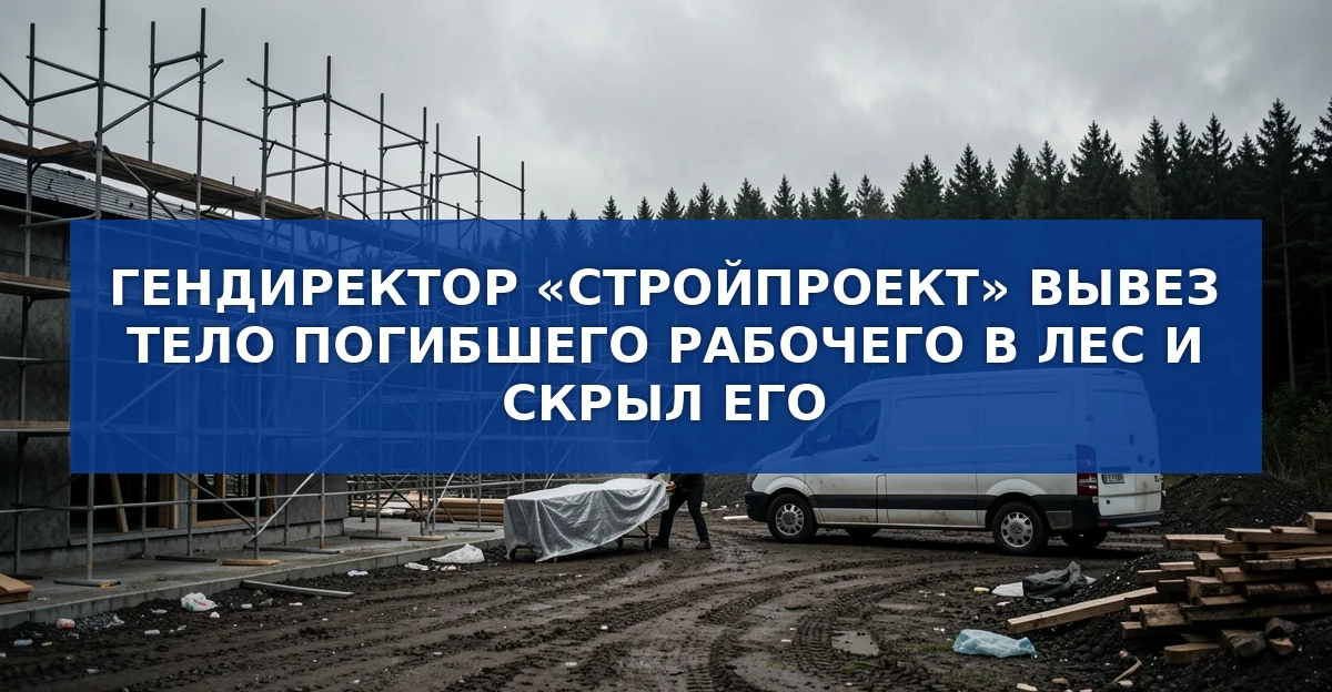 Гендиректор строительной фирмы вывез тело погибшего рабочего в лес: детали расследования