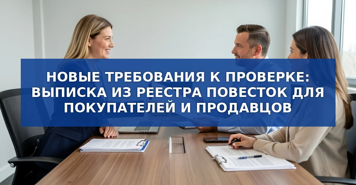Новые требования к сделкам с недвижимостью: выписка из реестра повесток