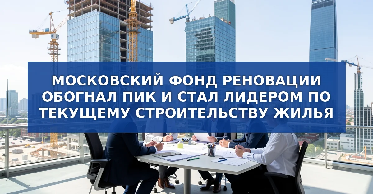 Московский фонд реновации обогнал ПИК в текущем строительстве жилья