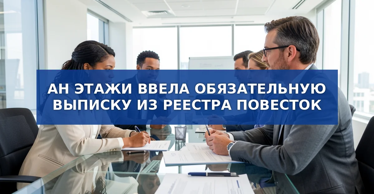 Новые требования АН «Этажи»: выписка из реестра повесток для сделок с недвижимостью
