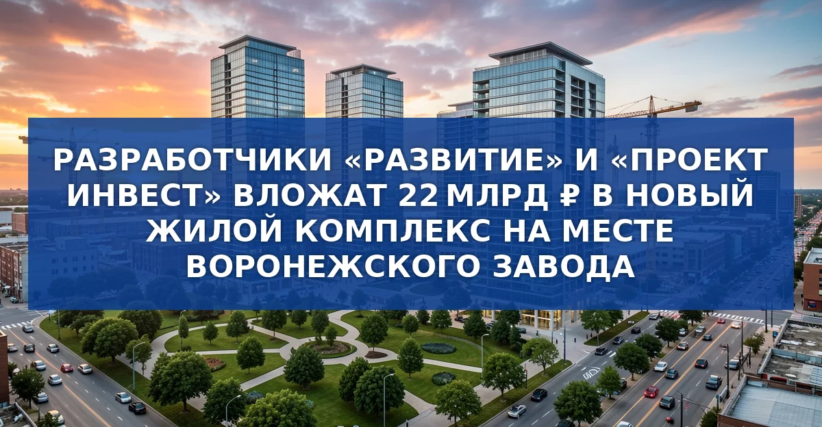 Масштабный жилой комплекс в Коминтерновском районе: 22‑млрд инвестиций и 30‑этажные дома