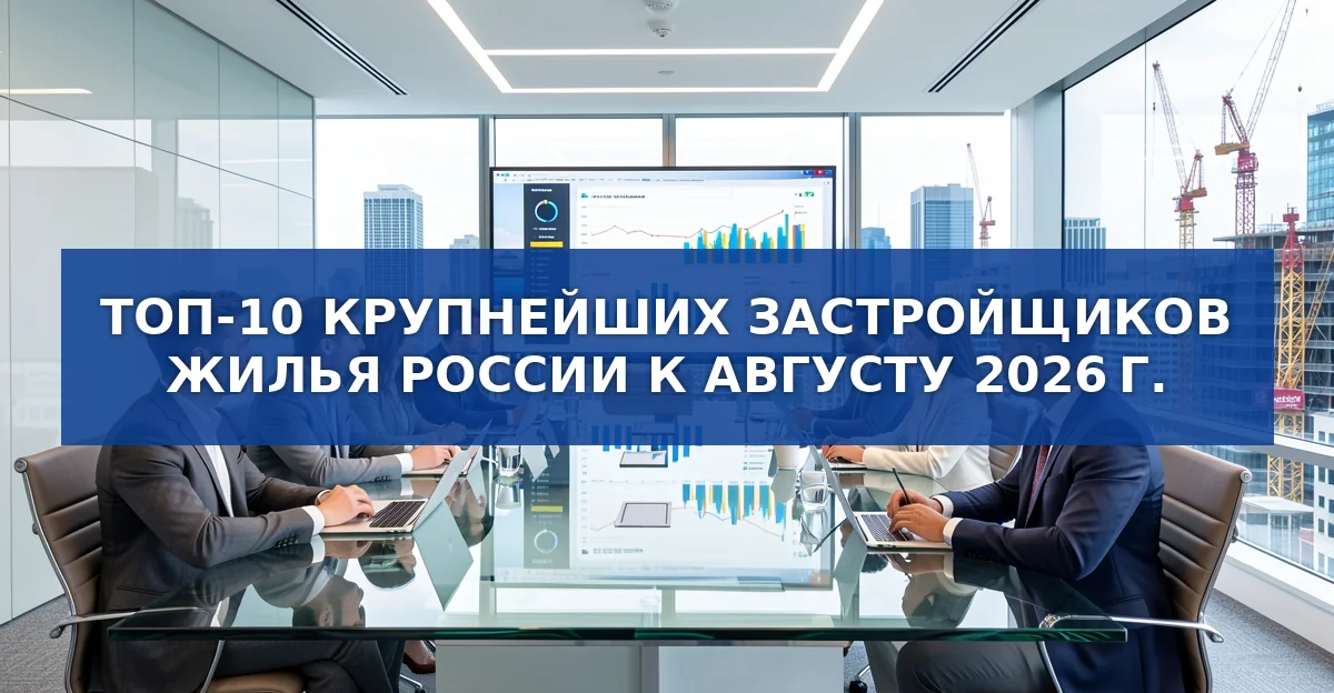 Топ‑10 крупнейших застройщиков жилья России в августе 2026 года
