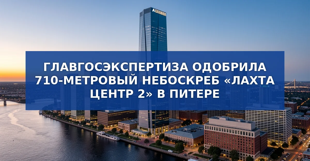 Положительное заключение Главгосэкспертизы: в Петербурге появится 710‑метровый «Лахта Центр 2»