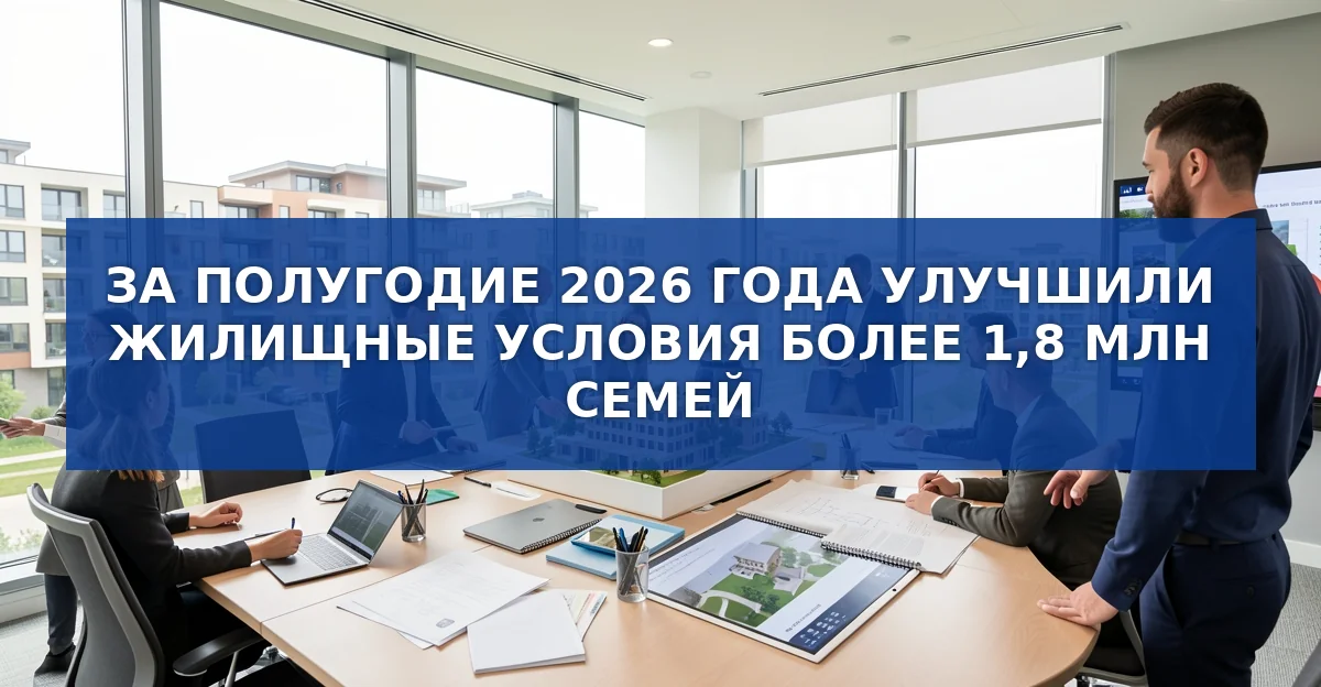За полугодие 2026 года более 1,8 млн семей получили новое жильё и ипотеку