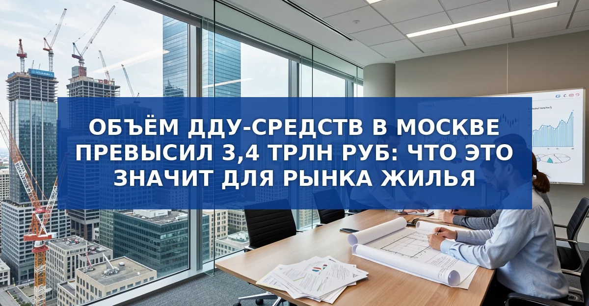 Объём привлечённых по ДДУ средств в Москве превысил 3,4 трлн рублей