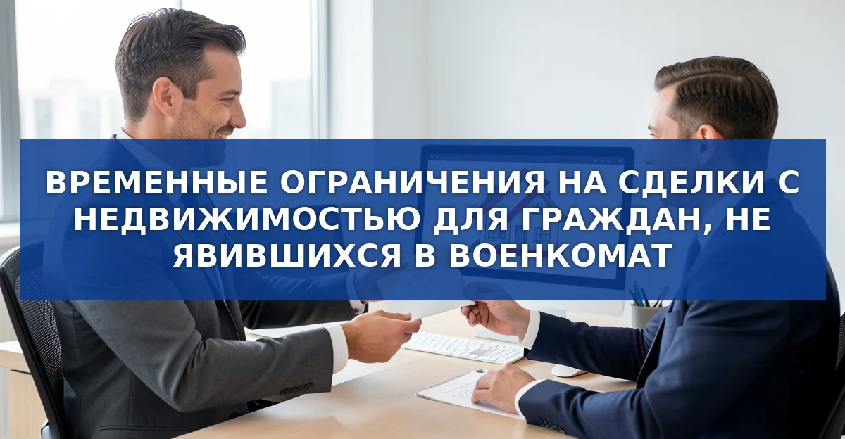 Неявка в военкомат: как ограничивают сделки с недвижимостью