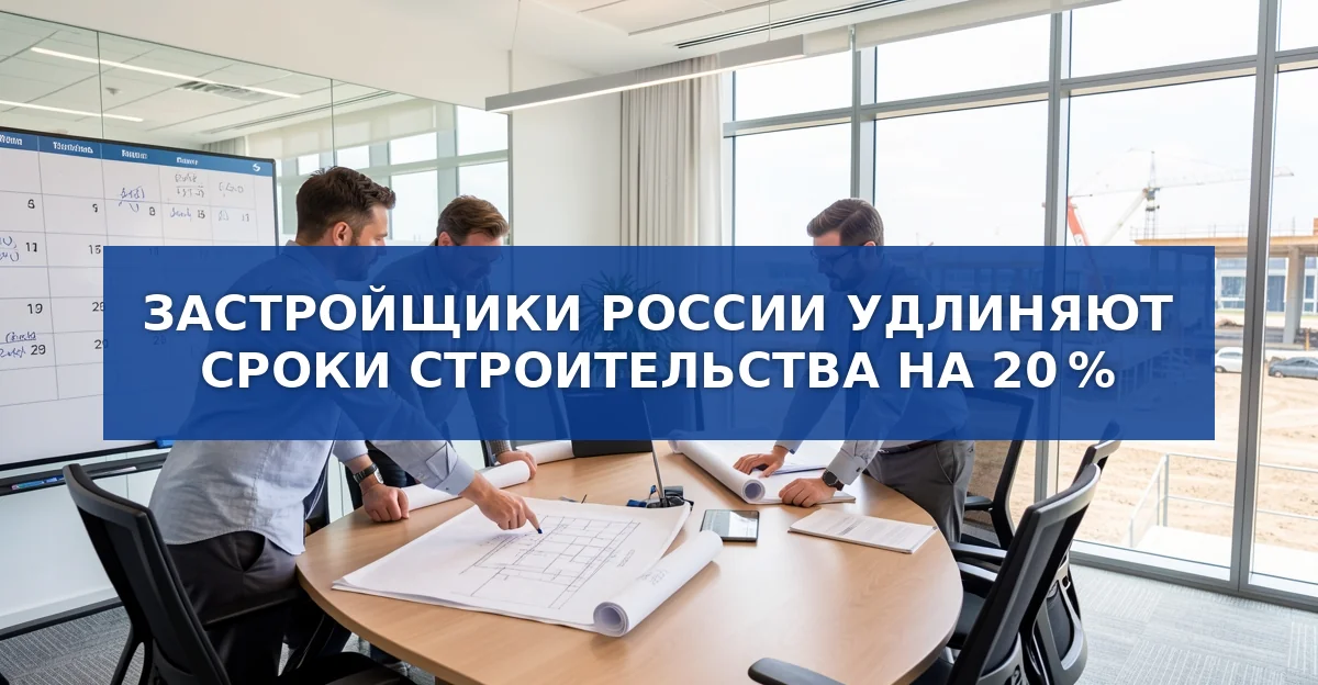Застройщики России удлиняют сроки строительства жилья на 20 %