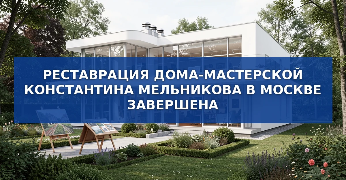Реставрация дома‑мастерской Константина Мельникова в Москве завершена: открытие в 2026 году