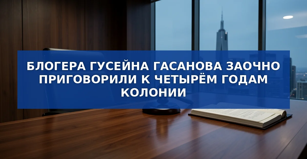 Заочный приговор блогеру Гусейну Гасанову: четыре года колонии и штраф миллион рублей