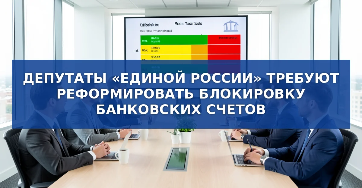 Депутаты «Единой России» предложили реформу блокировки банковских счетов и систему «светофор» рисков