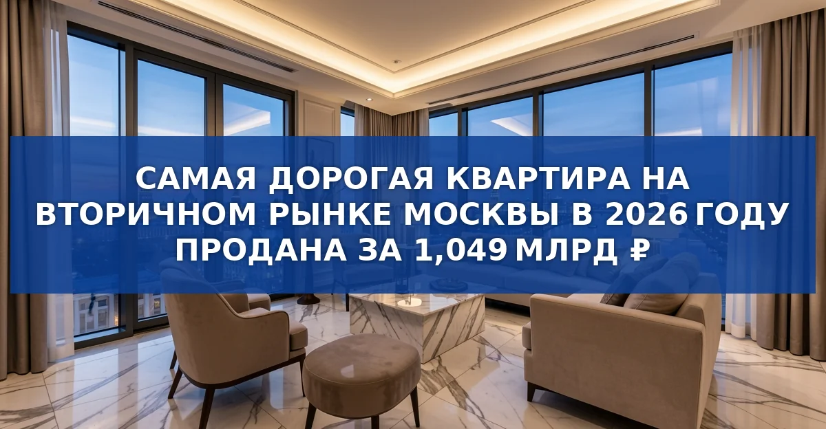 Самая дорогая сделка на вторичном рынке Москвы: квартира за 1 049 млн рублей и тенденции элитного жилья