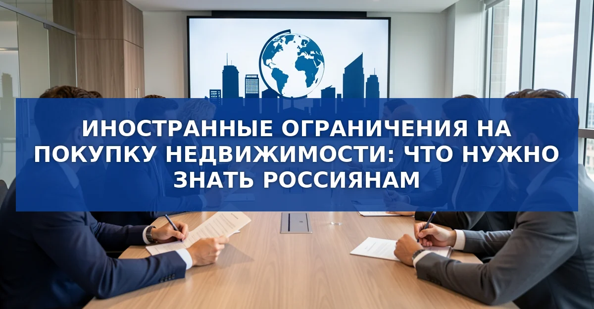 Ключевые ограничения при покупке недвижимости за границей для российских инвесторов