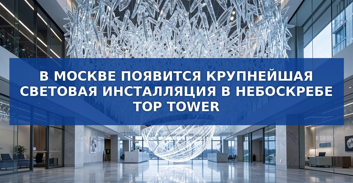 В Москве‑Сити появится крупнейшая в России световая инсталляция в башне Top Tower