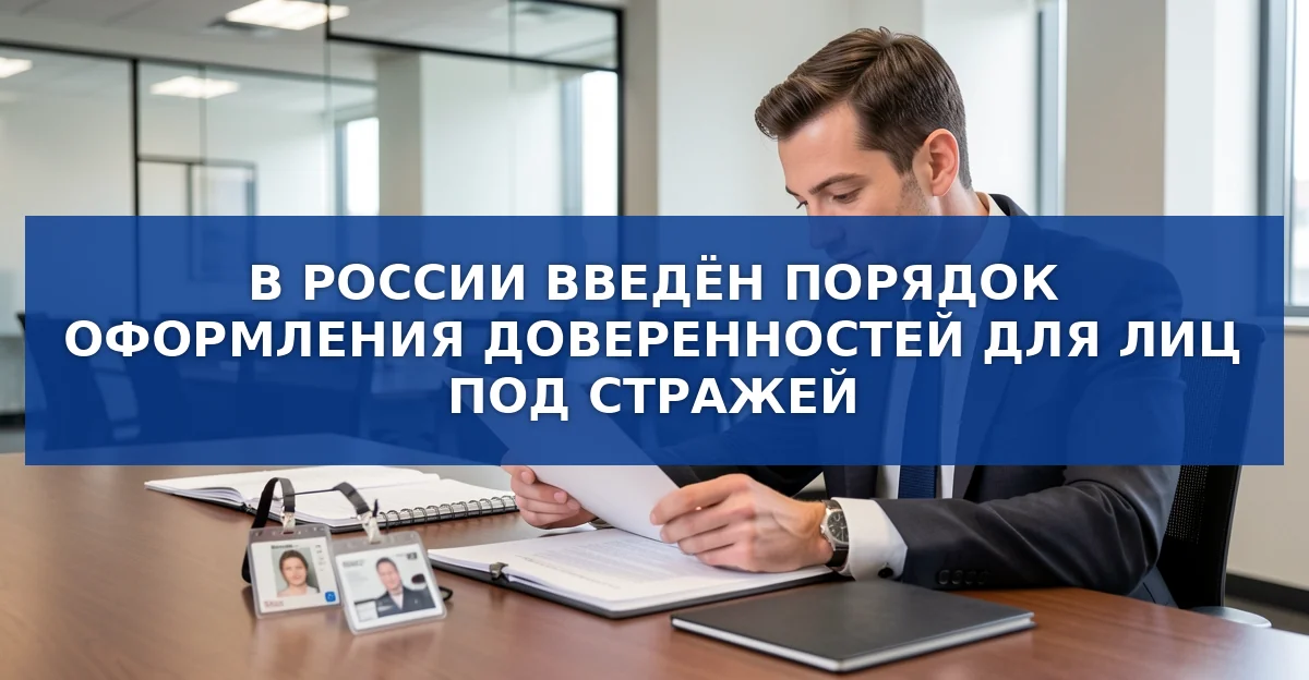 Новый закон о доверенностях для заключённых: что изменится с 1 сентября 2026 года